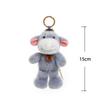 15cm Pet Series Plush Toys Monkey Rhinoceros Panda Chimpanzee Pendant Keychain Stuffed Doll Backpack Pendant Birthday Gifts