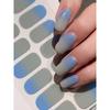Naakt Semi-uitgeharde Gel Nail Wraps Sticker Langdurige Uv Led Lamp Franse Nagel Decal Omber Nagel Waterdicht Semi-uitgehard Sticke 16tips
