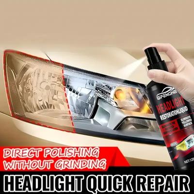 Autoscheinwerfer Reparaturpaste, Einfach zu bedienendes Autoscheinwerfer Wartungsset, Repariert oxidierte, gelbe, matte Autoscheinwerfer, Lampenschirme