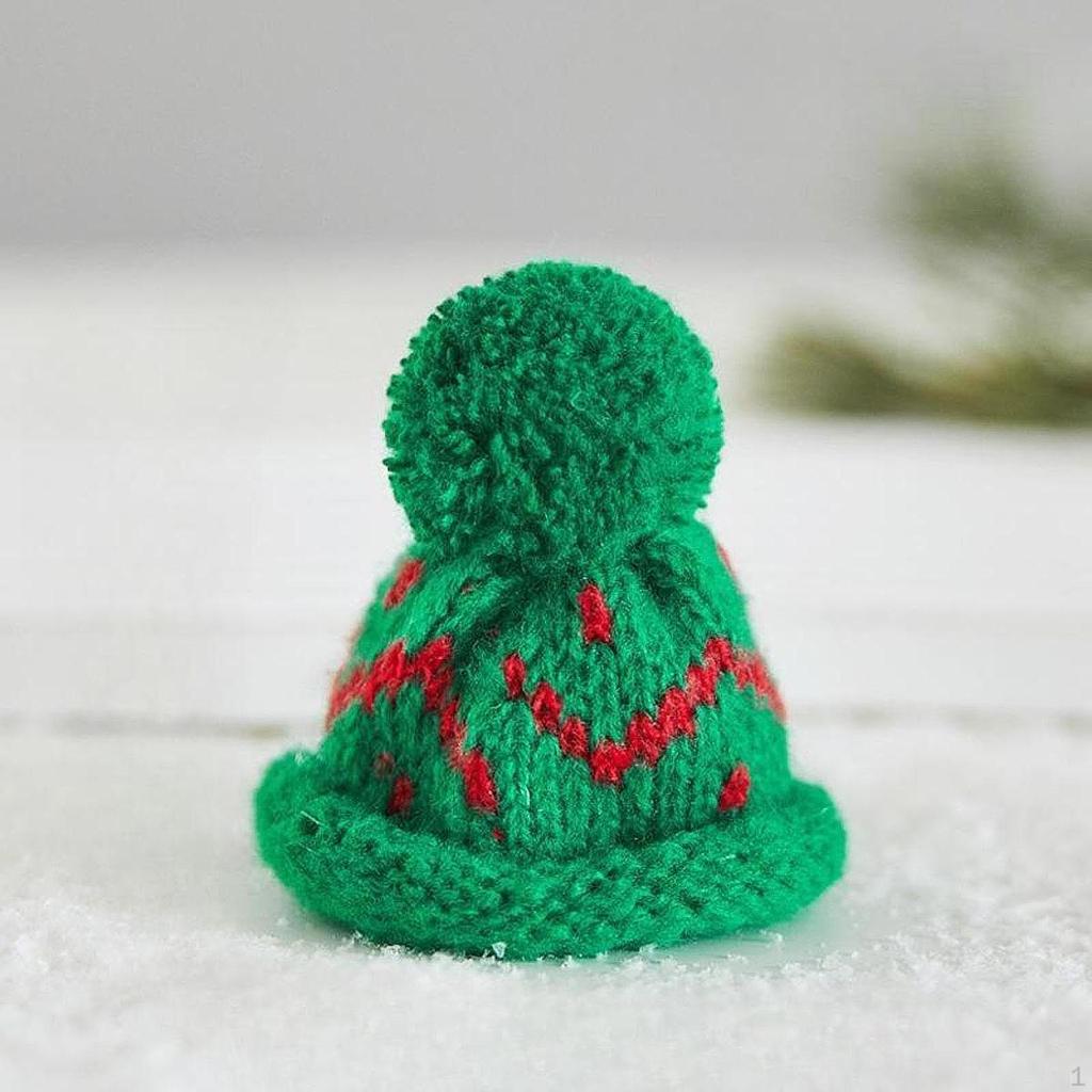 Christmas Mini Knit Hat Decoration Decorative Holiday Cute DIY Accessories Tiny