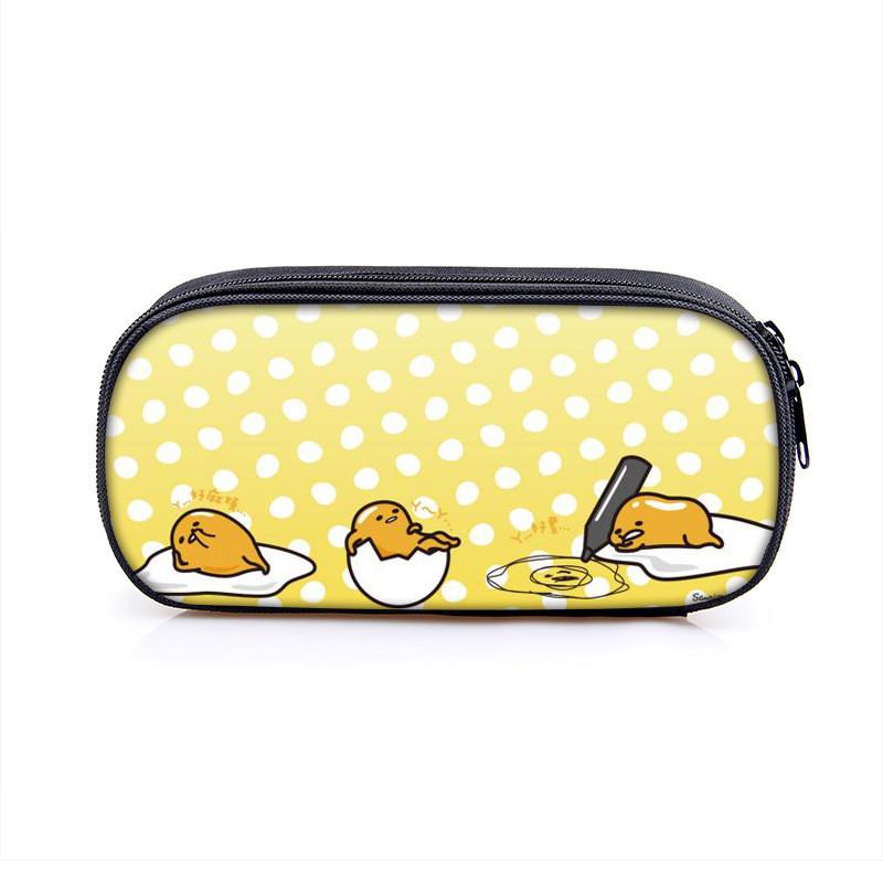 Gudetama Lazy Egg Cartoon Pen Bag With Large Capacity For Kids Students School Supplies