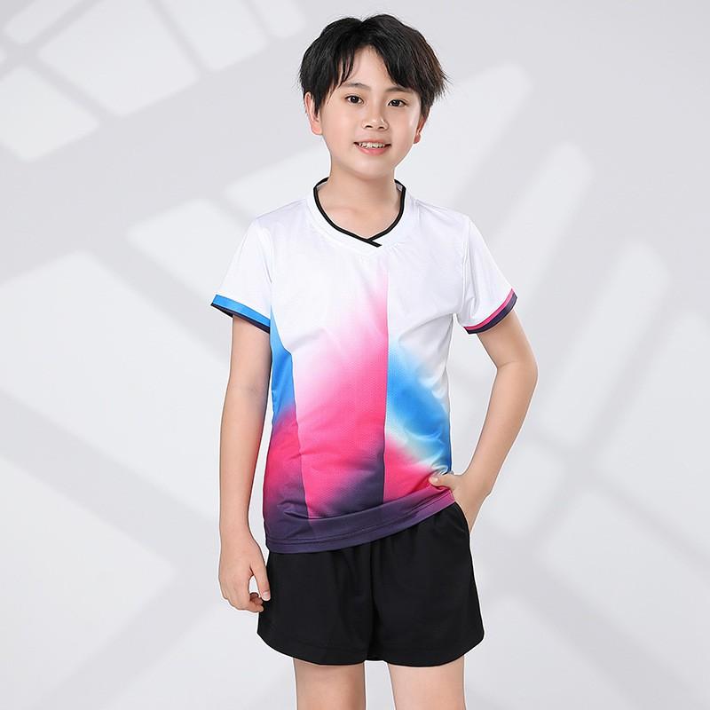 Kids Sports Set Girls Quick-Dry Badminton Tennis Uniform With Custom Print Option