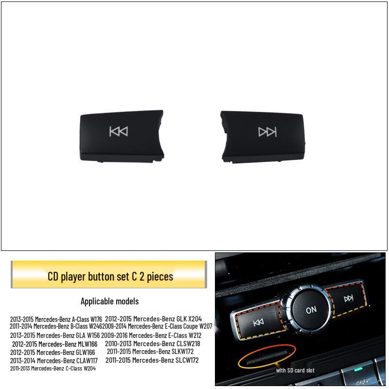 Mercedes-Benz C/B/E-Class Audio CD Button ML350 CLS GLK Console Volume & Track Adjustment