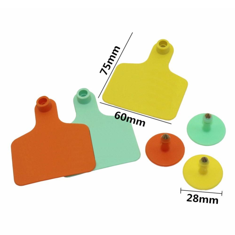 50Pcs Cattle Sheep Blank Ear Tag Without Words Farm Equipment Animal Identification Earrings Cow Goat Livestock Carry Supplies