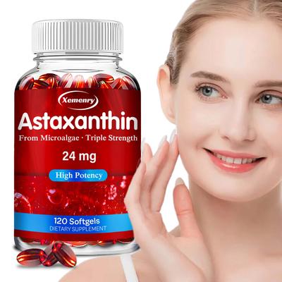 Astaxanthin 24mg -Powerful Antioxidantl, Skin, Eyes, Heart, Brain, Joints Health
