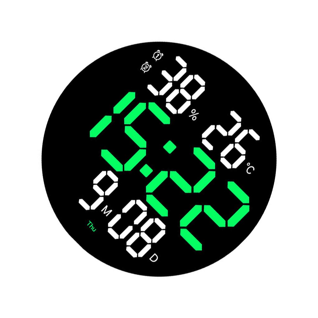 

Часы настенные ABS сменные декоративные с подсветкой на батарейках для спортзала цифровые светодиодные часы будильники термометр зелёный