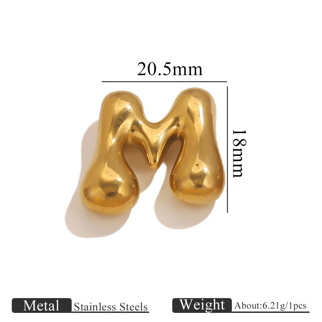 5 Stück Edelstahl 18K PVD-beschichtet A bis Z Englische Buchstaben Anhänger DIY Wasserdichter Schmuck Geschenk Handgefertigtes DIY Zubehör
