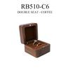 Multifunctional Small Jewelry Box Square Shape Organizer Mini Wooden Ring Box Soft Interior Holder for Proposal Wedding