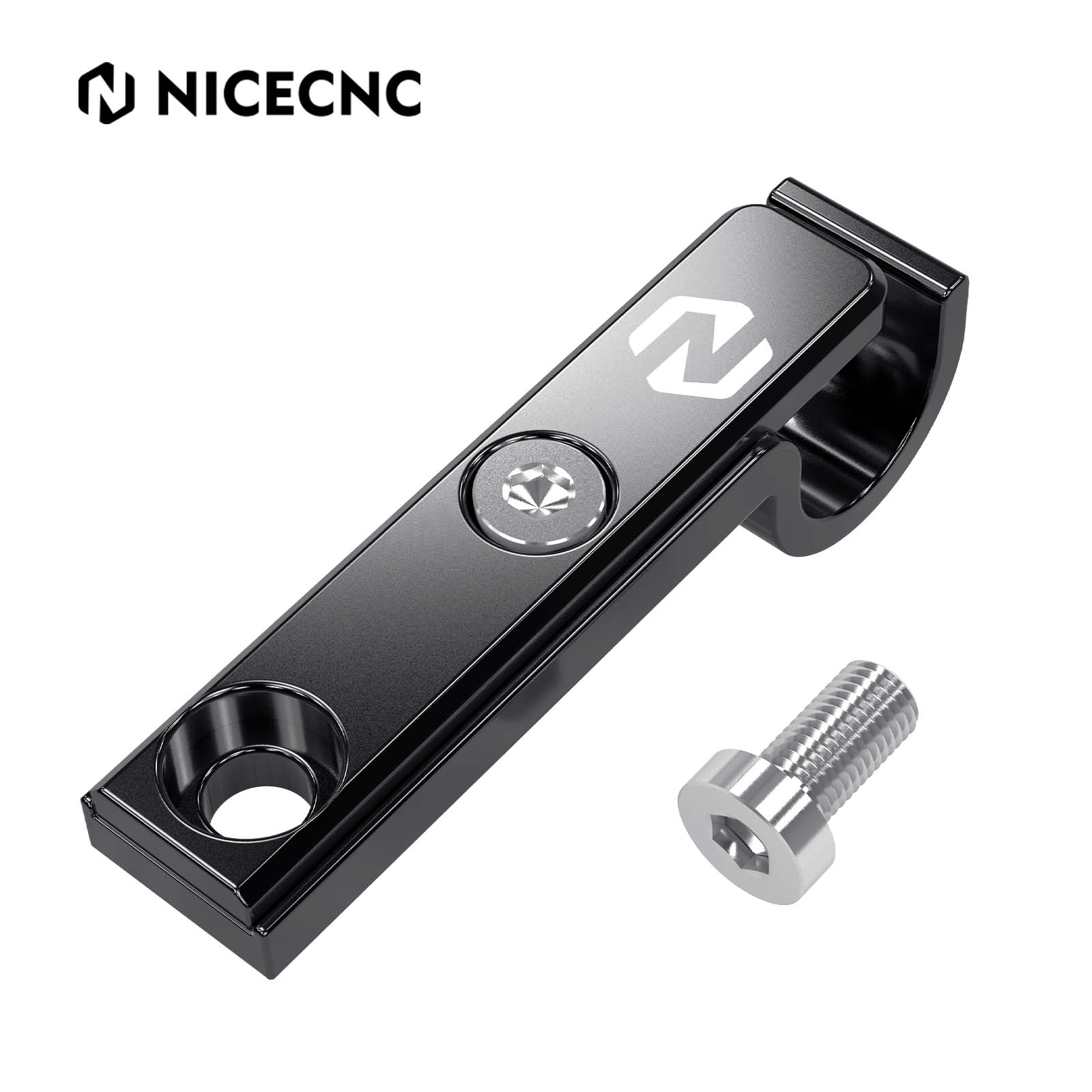 

NICECNC Raptor 700 Brake Hose Line Hose Clamp Holder For Yamaha Raptor 700 2006-2023 Raptor 700R 2009-2023 Aluminum ATV Parts чорний