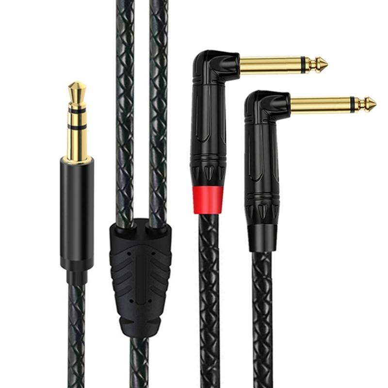 3.5mm To 2x6.35mm Adapter Cable 1/8inch to 1/4in Mono Sound Cable For Sound Recording Professional Applications