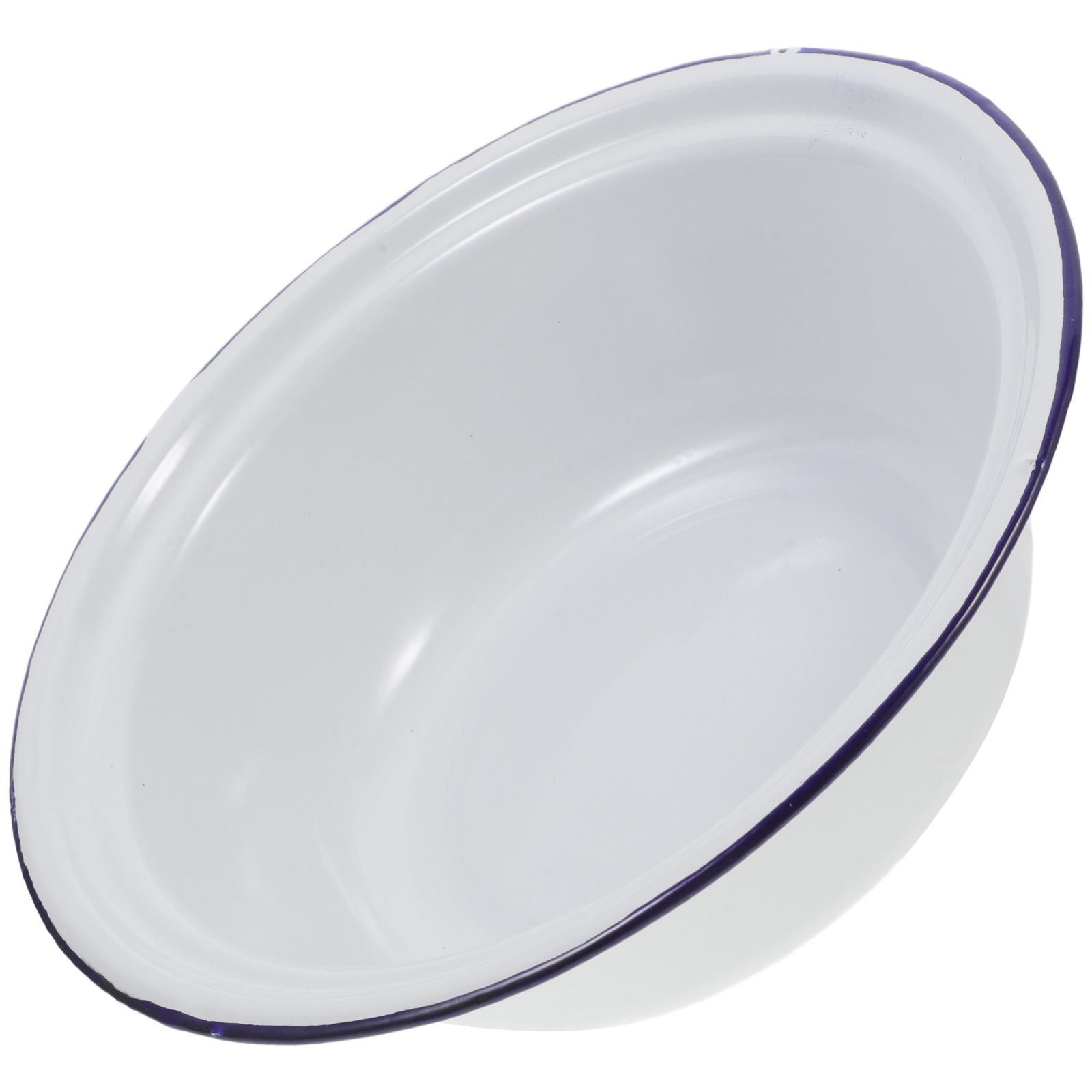 

Эмалированная салатница, старинная домашняя миска с загнутыми краями, для овощей и фруктов, супа, пасты, кухонная подставка, миски для еды, тесто