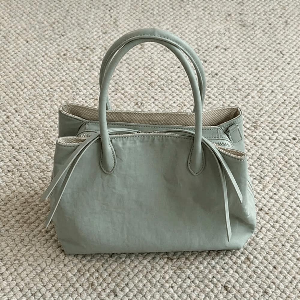 Patchwork Nylon Commuting Tote Bag Elegant Computer Shoulder Bag  Daily зелёный