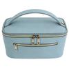 Toiletry Makeup Bag Large Capacity Water Proof PU Cosmetic Bag with Double Zips Independent Brush Compartments for