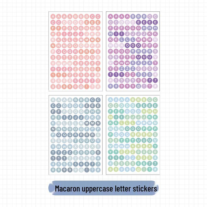 Korean Style Colorful Number & Letter Stickers for Decoration & Album Diaries