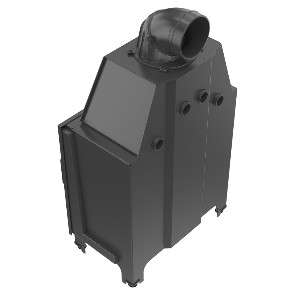 Steel Fireplace KRATKI MBO 15 kW Ø 200 Black Thermotec