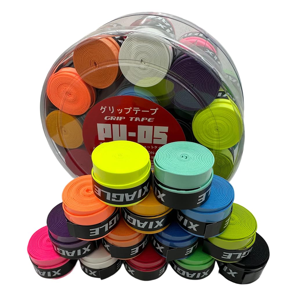 Badminton Grips Thin Grip Tape for Badminton Squash and Bicycle Grips (30 Pieces) White, Sticky, Non-Slip, Rackets, Tennis, Baseball, Rackets,