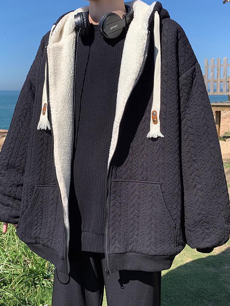 

Spring and Autumn Fashion Early Autumn Lazy Wind Sweater Oversize Zipper Early Autumn 2026 New Hat XXL чорний