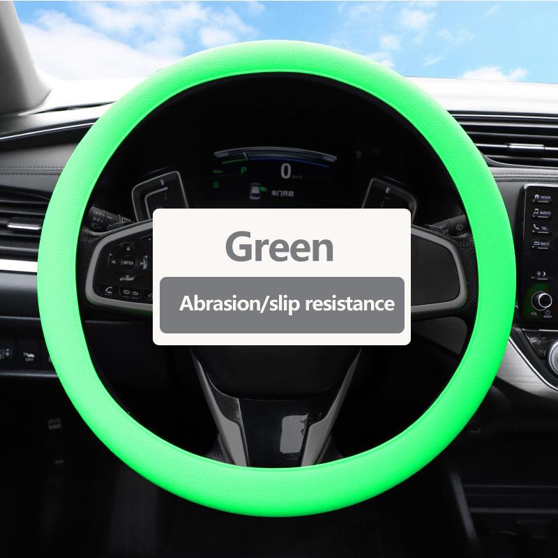 Universal Car Summer Silicone Steering Wheel Cover Elastic Glove Cover Texture Soft Multi Color Auto Decoration DIY Accessories