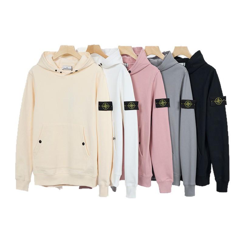 Island Beauty Compass Patch Hooded Sweatshirt - Trendy Casual Velvet