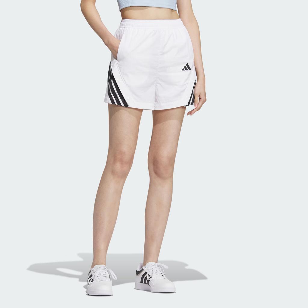 Adidas Dance Ss25 Woven Logo Stripe Comfortable Casual Shorts Women Shorts White Black KE5853