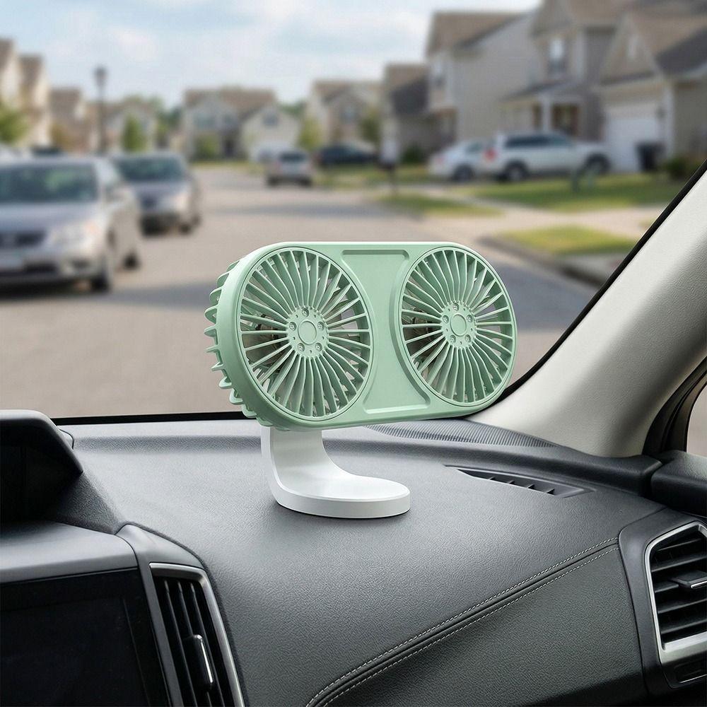 360° Rotating Mini Fan Low Noise Auto Electric Fan Mute Auto Ventilation Fan  Dashboard