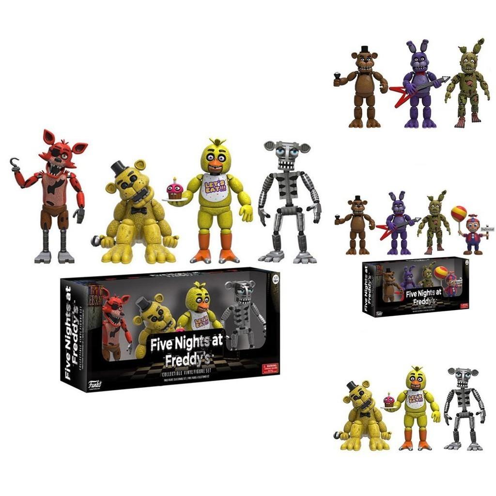 Superbe lot de 4 figurines articulées Five Nights At Freddy's Pizza Simulator pour une collection ultime
