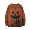 Ladies' Fashionable Casual Long Sleeved Christmas Printed Round Neck Knitted Yarn
