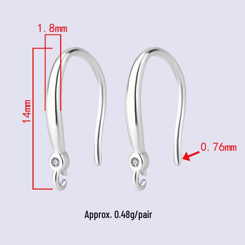 S925 Sterling Silver Rhinestone Earrings  Pendants: DIY Handmade Ear Hook Jewelry Accessories