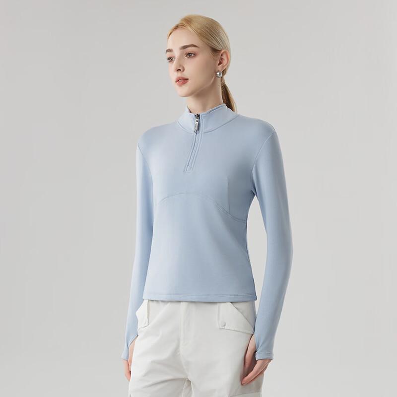 Han Mian Jiang Women s Winter Warm Half-Zip Sweatshirt S