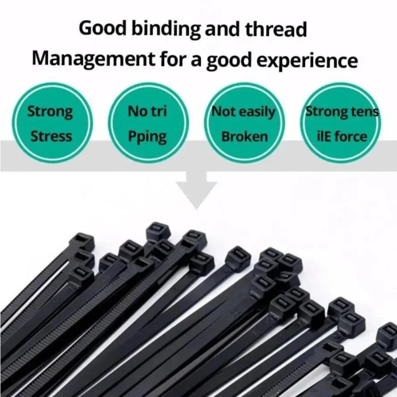 100Pcs plastic clamping collar rilsan Cable ties clamp greenhouse plastic clamps self-tightening plastic necklace belts