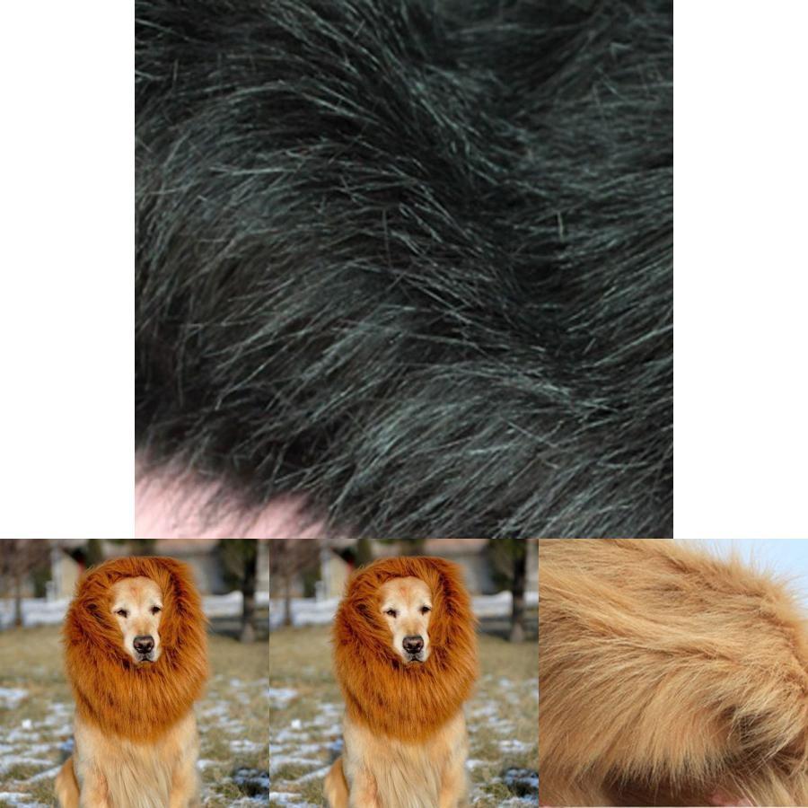 Jungle King Pet Costume Lion Hat With Faux Fur For Small Dogs