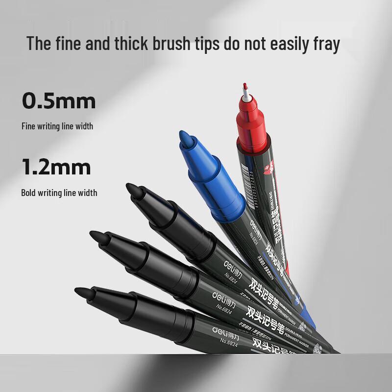 Deli Dual-Tip Marker Pen 6824