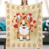Corgi deka Roztomilé Corgi deky Dárky pro milovníky Corgi Ženy Měkká flanelová deka na pohovku Vánoční dárky k narozeninám