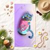 Derpy Tiger Soft Beach Towel Stylish Beach Pool Towel for Summer Seaside Vacation Travel