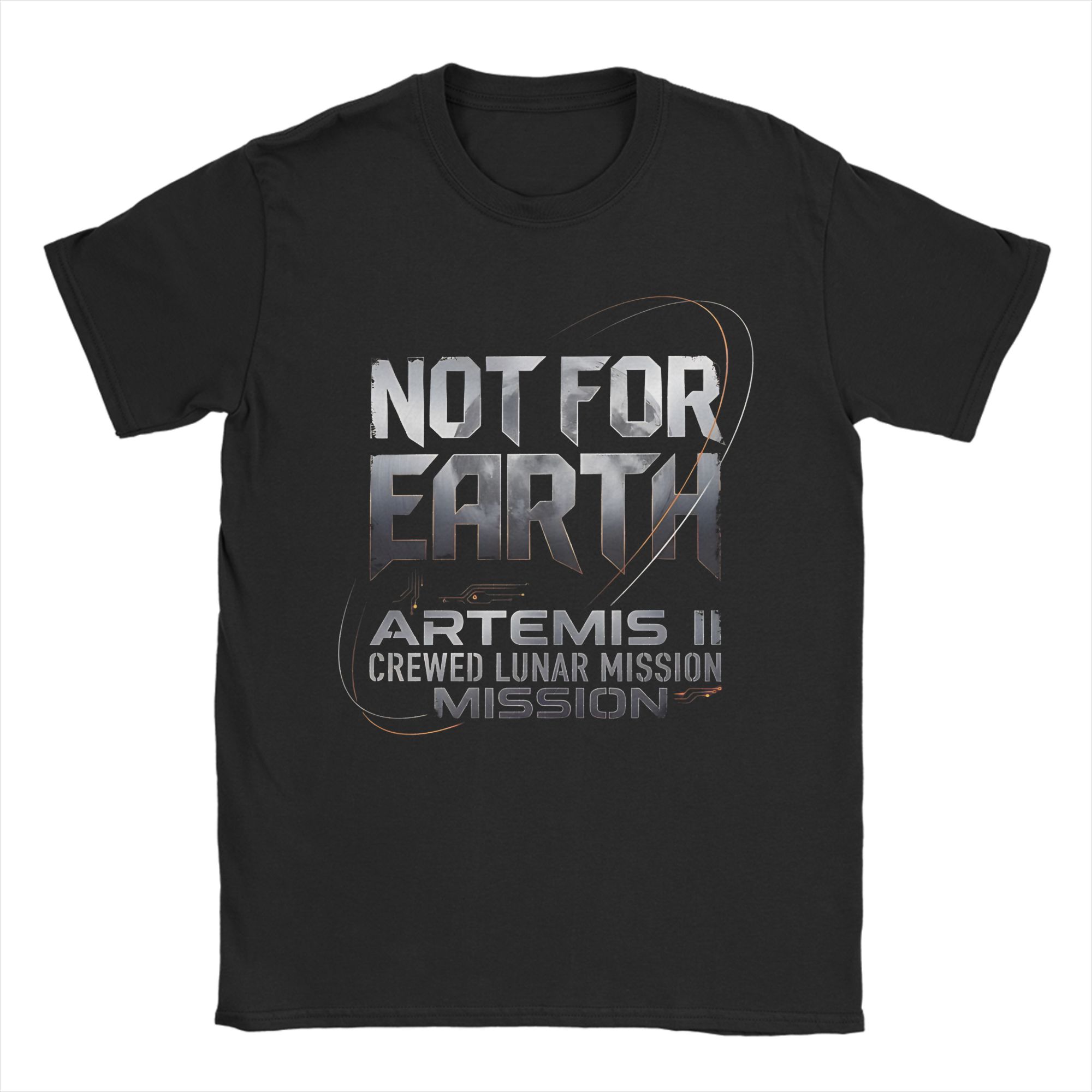 Печатная футболка Artemis II Миссия на Луну 2026 Artemis 2 для унисекс Хлопковые футболки Одежда с коротким рукавом S