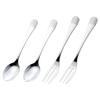 Noritake Teaspoon Cake Fork Starcrest 2 2 Partially Stainless & Set, Spoon 13.1cm, Fork 13.5cm, Design, Spoons, Forks, Gold-Plated Steel,