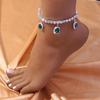 Hip Hop Square Crystal Anklet For Women Bling Bling Rhinestone Tennis Chain On Leg Female Ankle Bracelet Summer Beach Jewelry