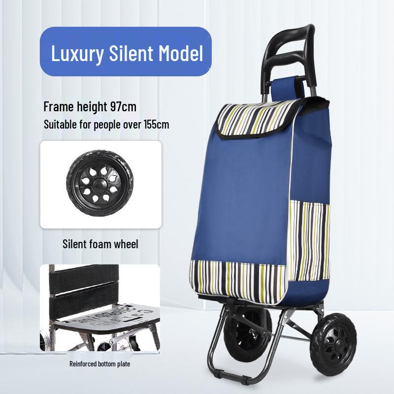 Leichter, faltbarer Einkaufswagen mit Griff