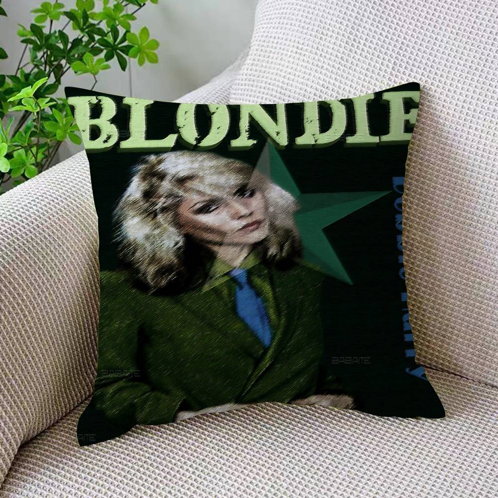 Rock Band B-Blondie Pillow Gift Home Office Decoration Bedroom Sofa Car Cushion Cover Case 45x45