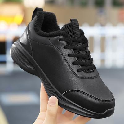 Γυναικεία Χειμερινά Αθλητικά Παπούτσια Με Γούνα Μαύρα Δερμάτινα Αθλητικά Παπούτσια Γυναίκα Αντιολισθητικά Καθημερινά Παπούτσια Για Γυναίκες Ζεστά Αδιάβροχα Αθλητικά Παπούτσια Κυρίες