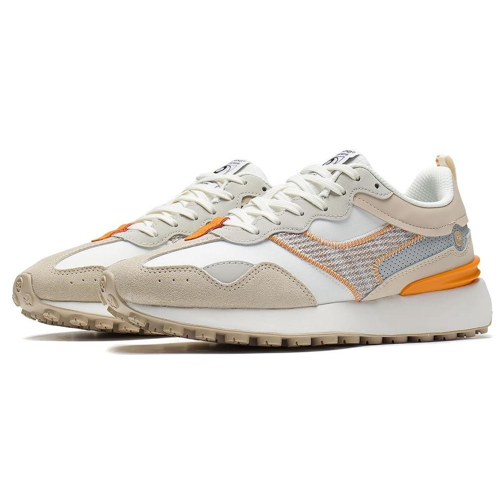 Li Ning Rebound Slip Resistant, Abrasion Resistant, Breathable Low Top Sports Casual Shoes Women's White Gray AGCS350-2