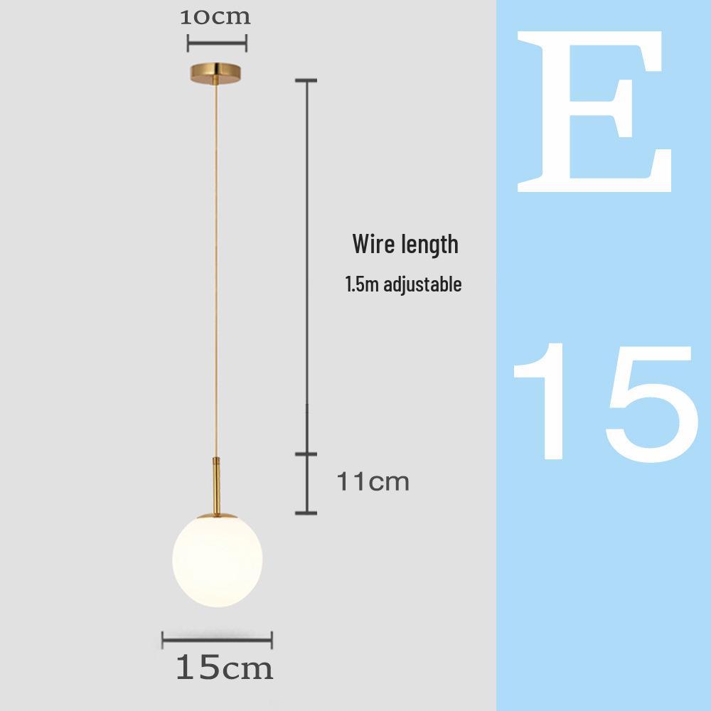 Черно-золотой креативный стеклянный шар G9 подвесной светильник для спальни White Light