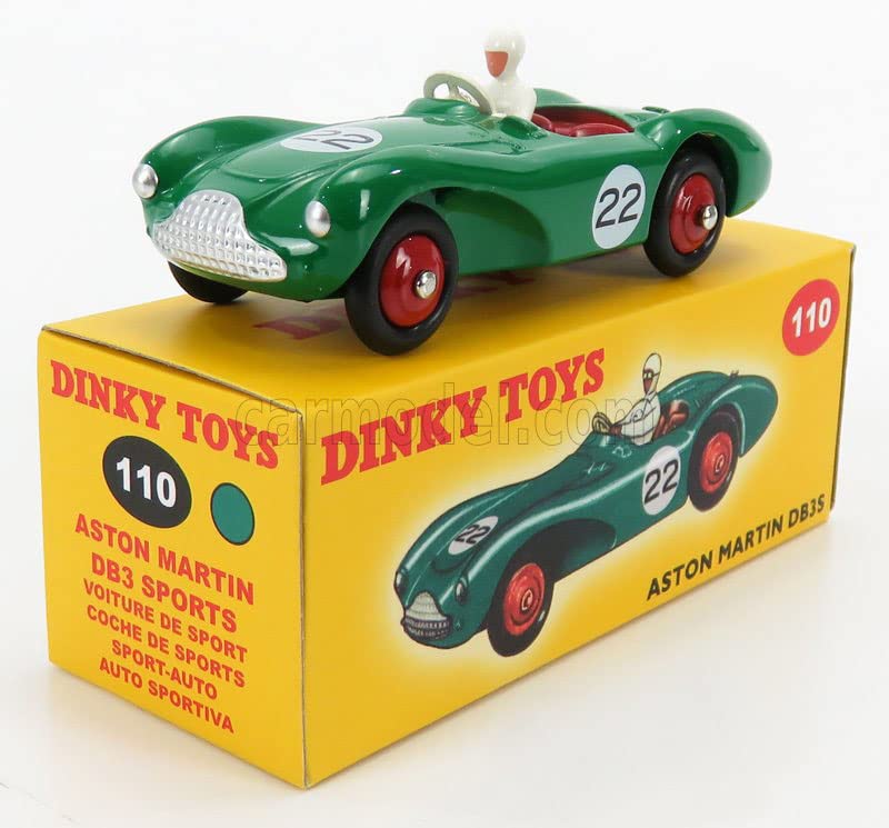 

DINKY TOYS масштаб Aston Martin DB3S Зеленый ASTON MARTIN DB3S Репродукция Литая модель автомобиля 110 1/43 зелёный