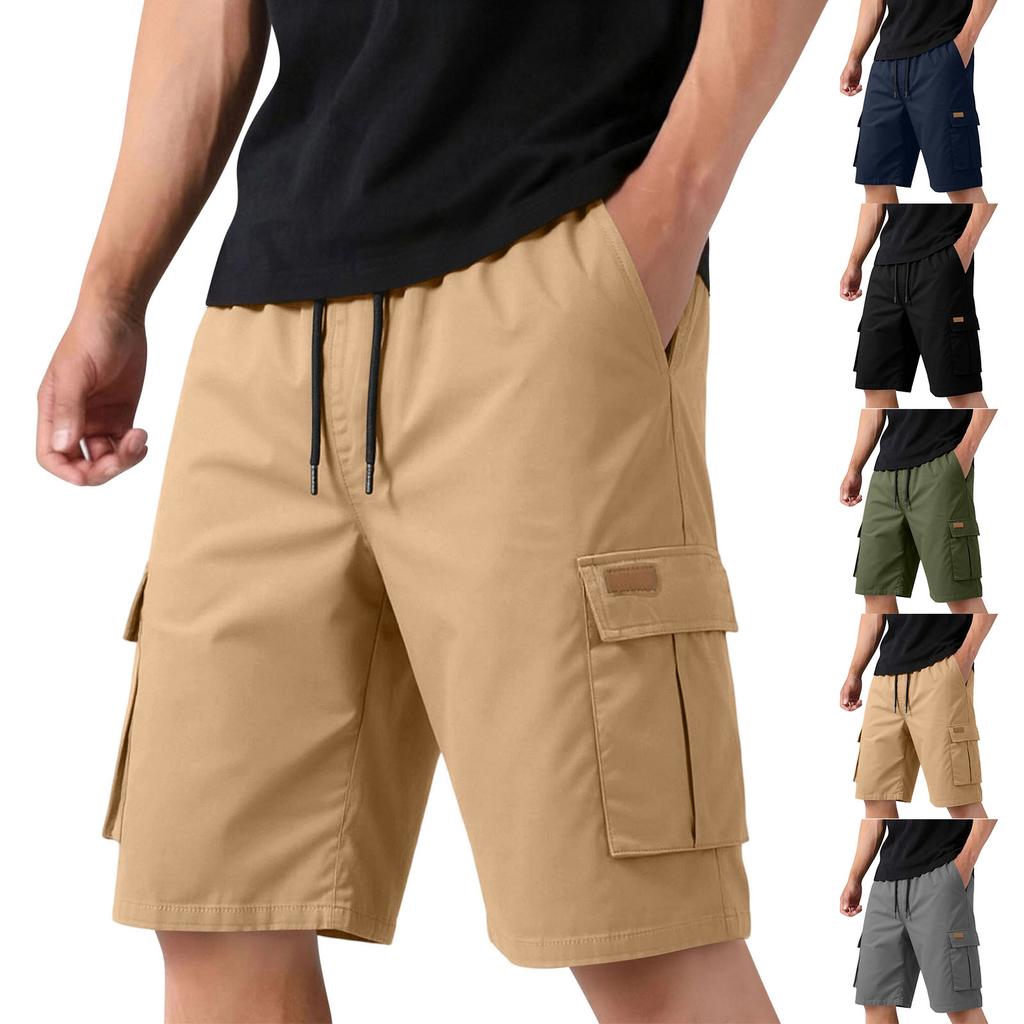 Men's Casual Cargo Shorts, Straight Leg Multi-Pocket, Athletic Shorts for Summer