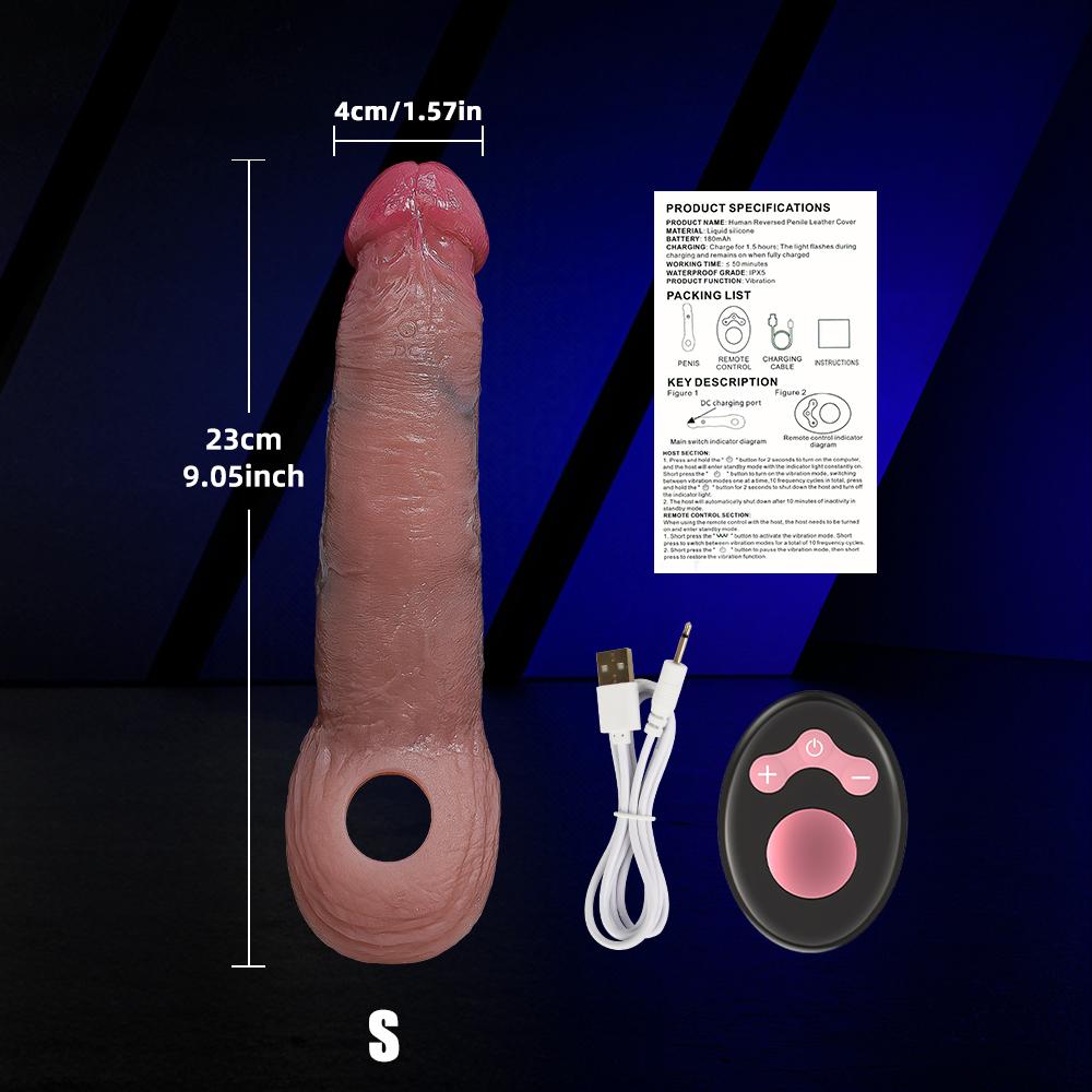 Návlek na penis Potravinářský silikon Prodloužení penisu Oddálení ejakulace Sexuální hračka pro dospělé Potěšení pro páry Opakovaně použitelný kondom Prsten na penis