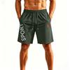 Herren Schnelltrocknende Locker Geschnittene Fünf Zoll Eis Seide Sportshorts mit Elastischem Bund und Kordelzug für Training Laufen Fitness