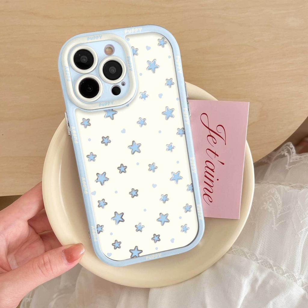 Schermo intero stella blu è adatto per Apple 15 telefono cellulare iphone16promax custodia per telefono cellulare 1213 Huawei Honor anti-caduta.
