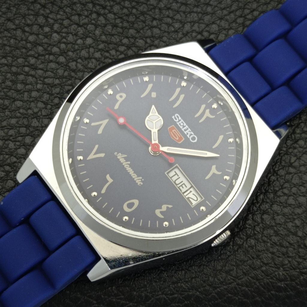 REFURBISHED SEIKO 5 AUTOMATIC 6309A VINTAGE JAPAN MENS BLUE DIAL WATCH a441363-5 Sk-a441363