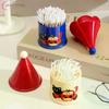 Toothpick Box Cotton Swab Plastic Toothpick Holder Cotton Pad Box Storage Box Household Cute Portable Dental Floss Cotton Swab