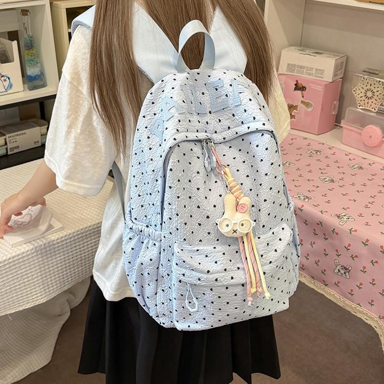 Schoolbag1011 Spring New Large Capacity Backpack, Campus Style School Bag, Fresh and Sweet Backpack, Travel Double Shoulder Backpack